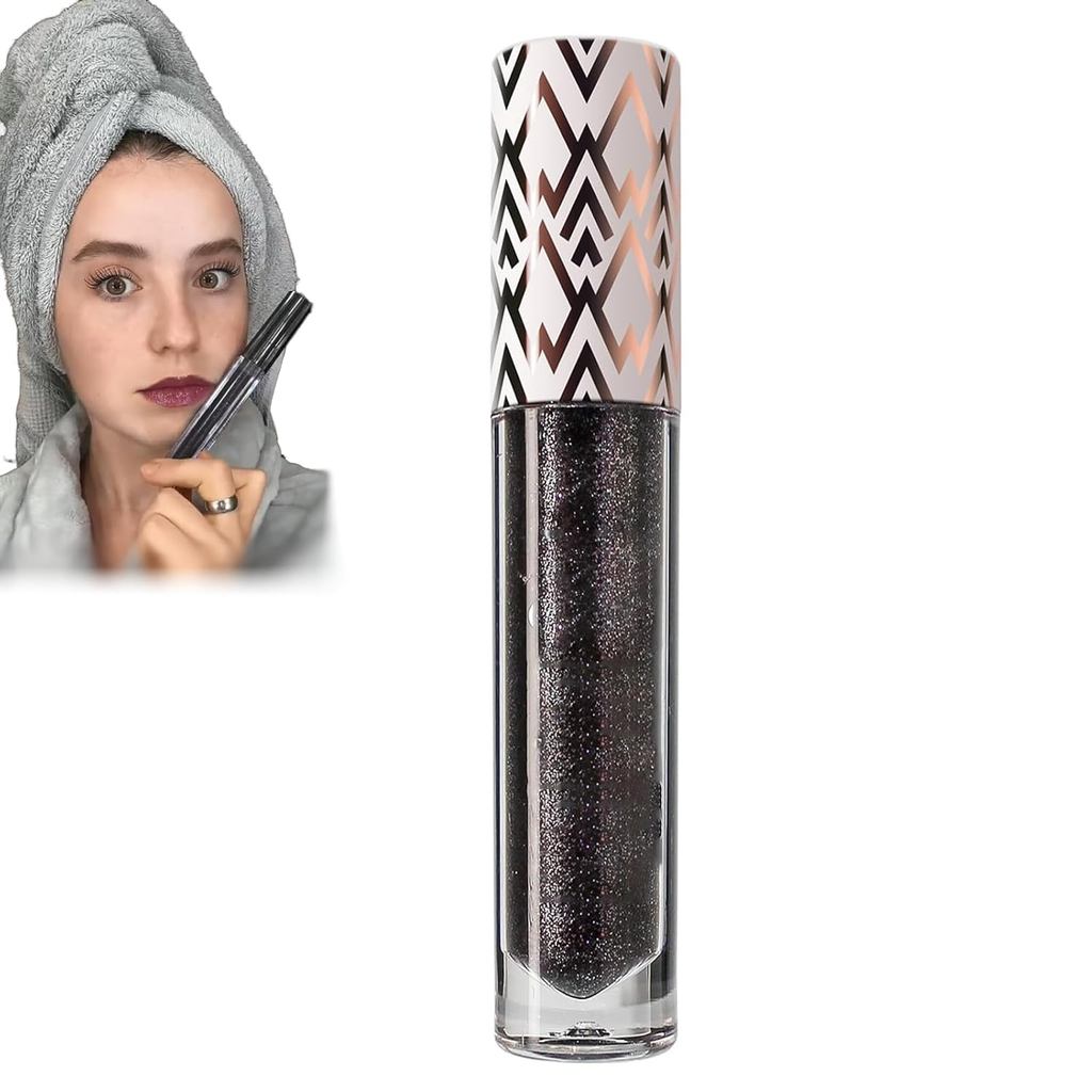 Miss Lady Diamond Black, Black Glitter Lip Gloss, Miss Lary Diamond Black, Glitter Liquid Color Chan