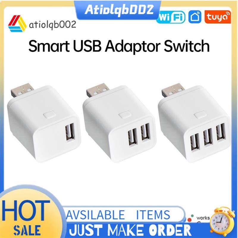 Tuya สมาร์ท WiFi USB อะแดปเตอร์สวิทช์ 5V Mini USB Power Adapter Smart Life Control สําหรับ Yandex 2U
