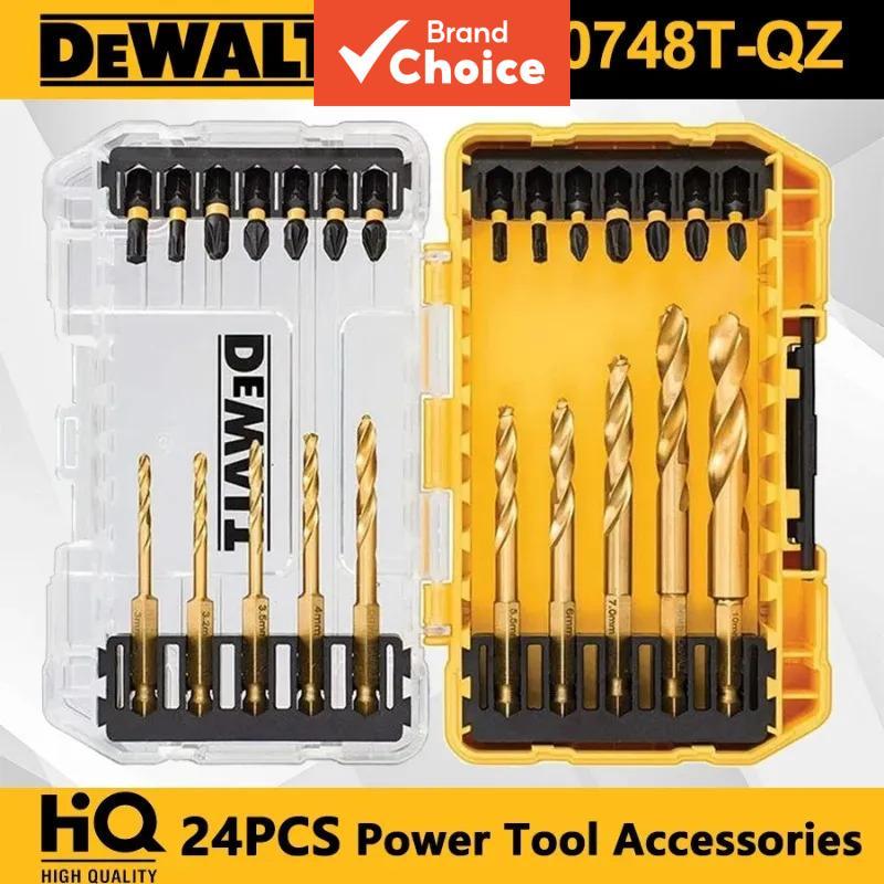หนึ่งชุด DEWALT DT70748T-QZ 24 ชิ้น Flextorq เจาะชุดดอกสว่าน HSS Bits สําหรับโลหะไม้ ToughCase Stora