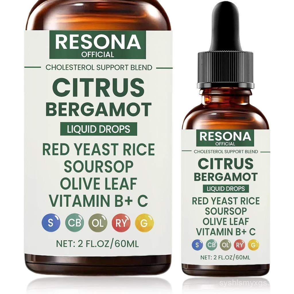 ทําความสะอาดข้าวยีสต์แดง Resona, Resona Citrus Bergamot Red Yeast Rice Cholesterol Cleanse, Choleste