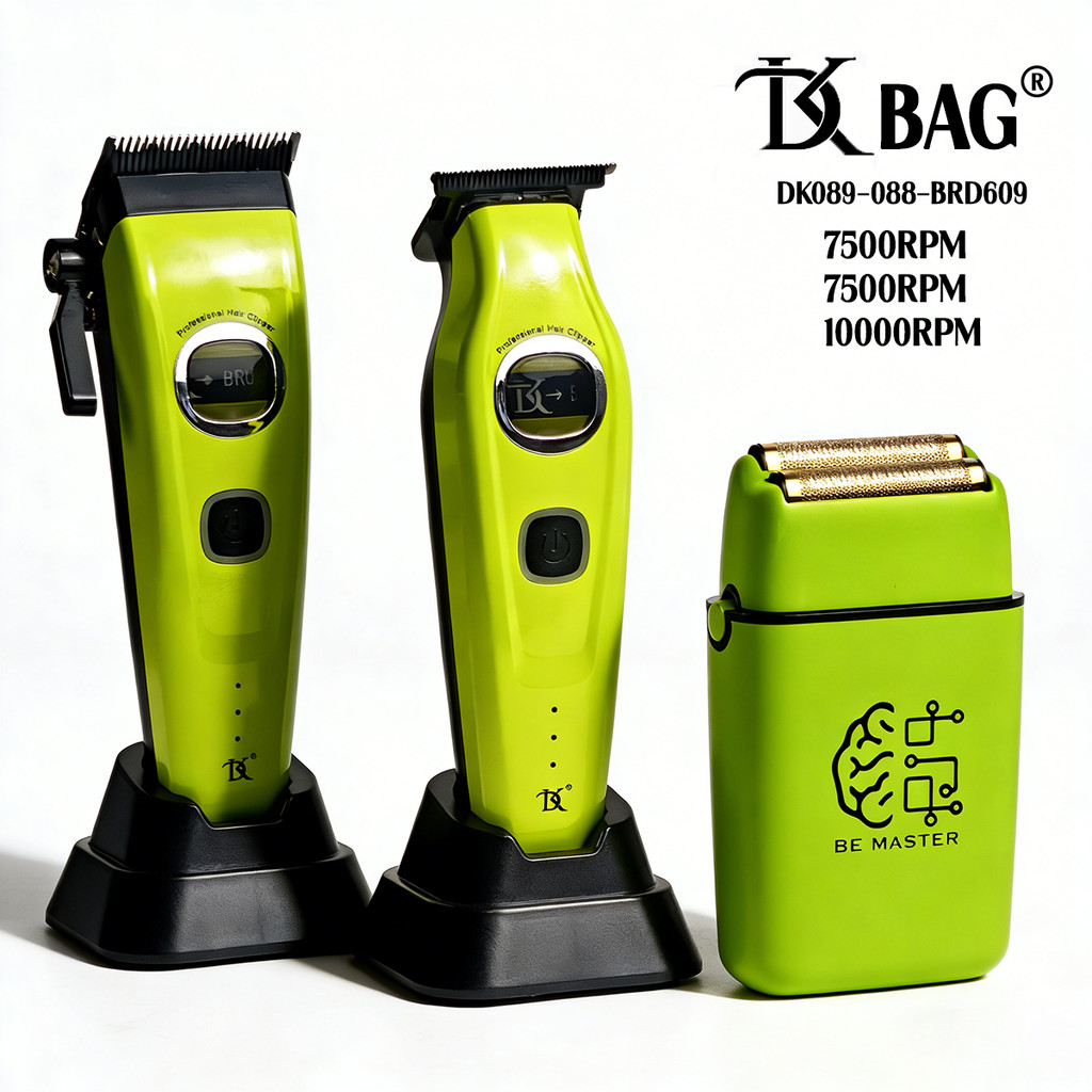 DK Professional Hair Clipper 7500RPM โรเตอร์ภายนอกมอเตอร์ไร้แปรง DLC ใบมีดผม Trimmer เครื่องโกนหนวดตัดผม BRDCLIP 609 10000RPM