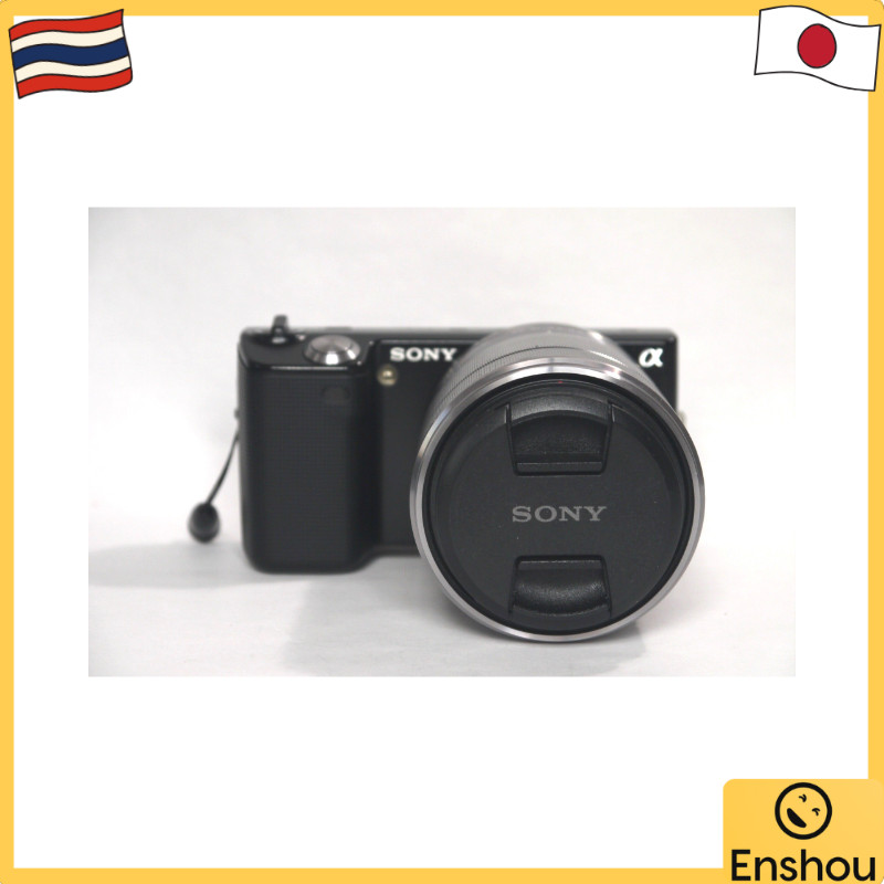 จากญี่ปุ่น [สินค้ามือสอง]SONY Digital Single-Lens Mirrorless Camera α NEX-5 Zoom Lens Kit Black NEX-