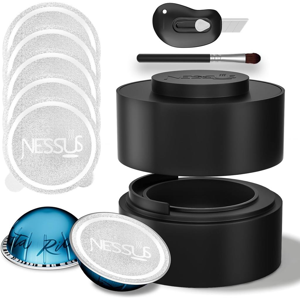 Reusable Pods Kit สําหรับ Nespresso Vertuo, Refillable Vertuo Coffee Pods อุปกรณ์เสริมเอสเปรสโซ 100 