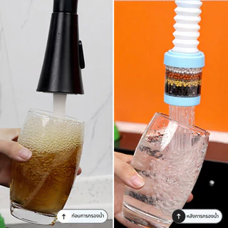 BLIVO หัวต่อก๊อกกรองน้ำหมุนได้ 360° ชั้นกรอง 6 ชั้น กรองน้ำสะอาด