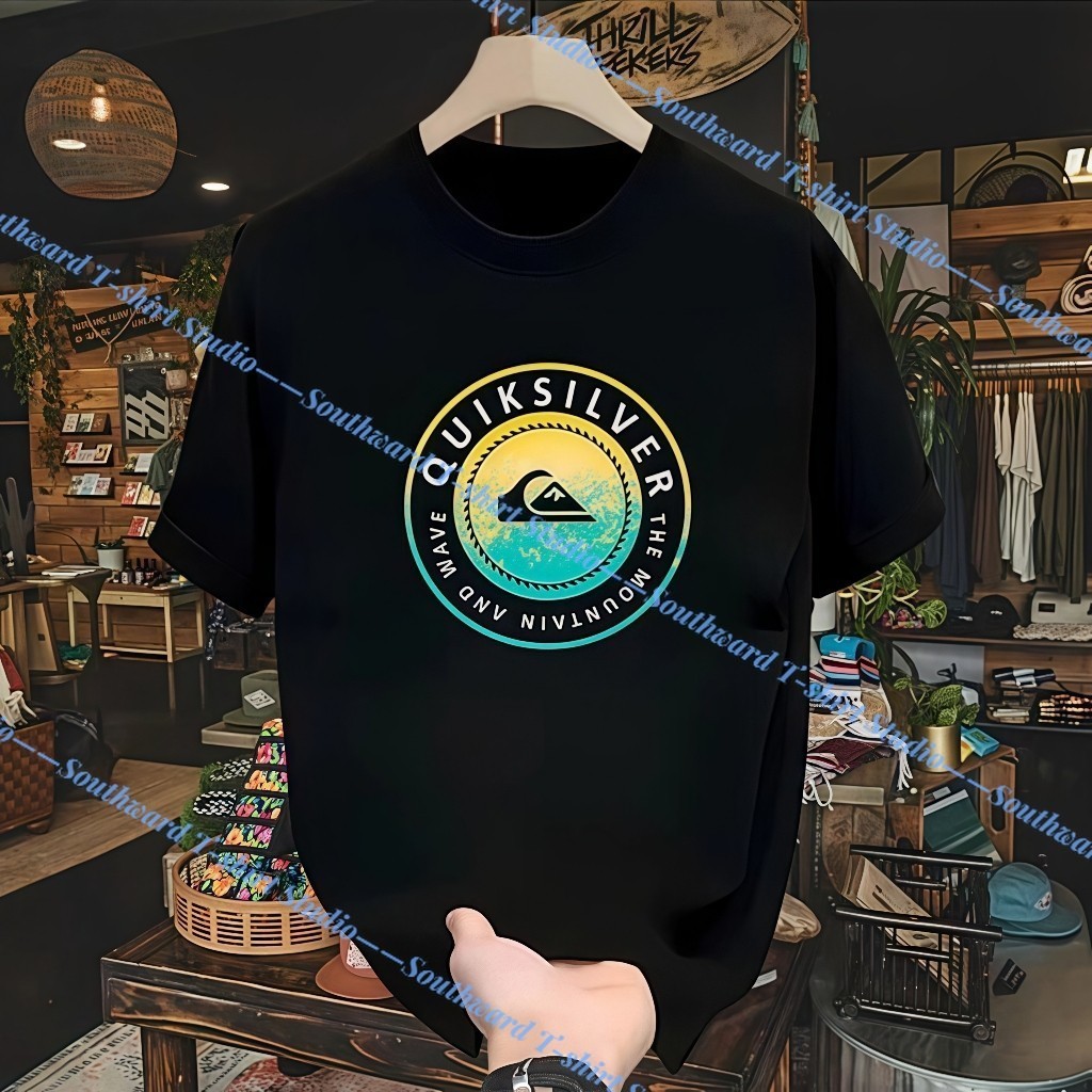 เสื้อยืดผ้าฝ้ายแท้ 100% - Original Quiksilver - เสื้อยืดสไตล์ Mens Surfing Streetwear - Premium Oversize Distro - รูปที่ 2