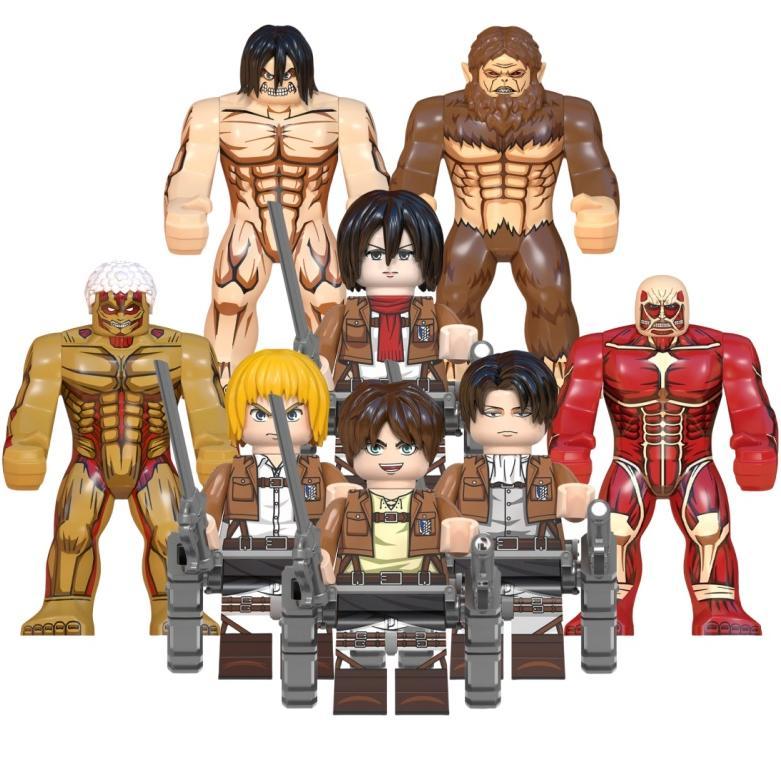 Attack on Titan Action Figure Armin Arlert Mikasa Ackerman Eren Jaeger Colossal Titan Mikasa Ackerma