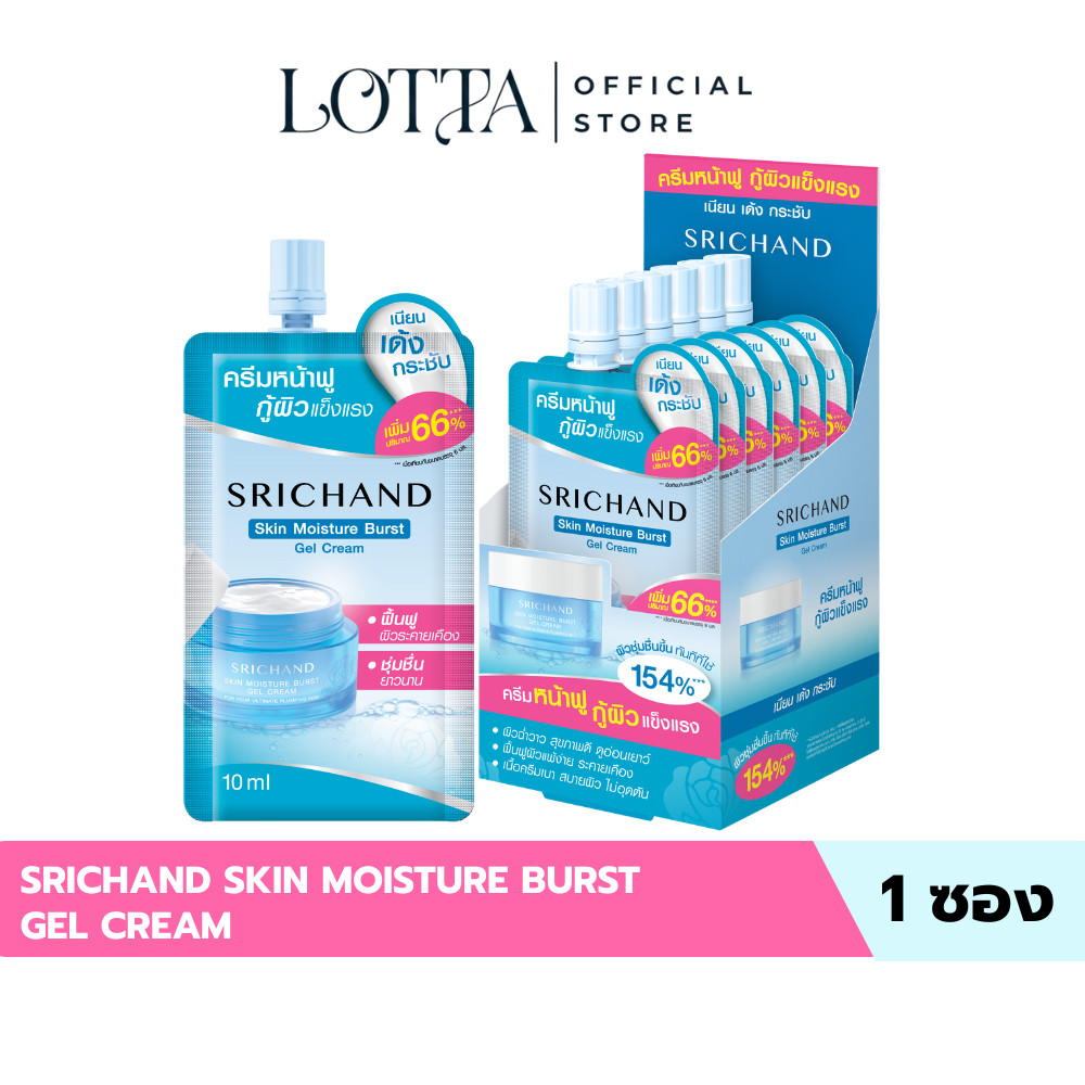 (กล่องx6ซอง) Srichand Skin Moisture Burst Gel Cream