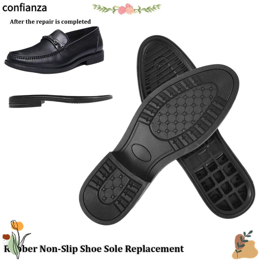 พื้นรองเท้าหนัง CONFIANZA, ยาง DIY รองเท้าเปลี่ยน, ทนทานทนต่อการสึกหรอหนาลื่นซ่อมสติกเกอร์สําหรับซ่อมรองเท้าหนัง