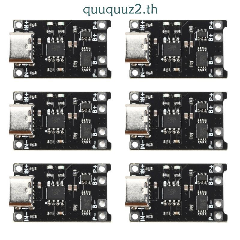 Quu แบบพกพา TP4056 โมดูลชาร์จ 4-8V 1 2A บอร์ดชาร์จctron