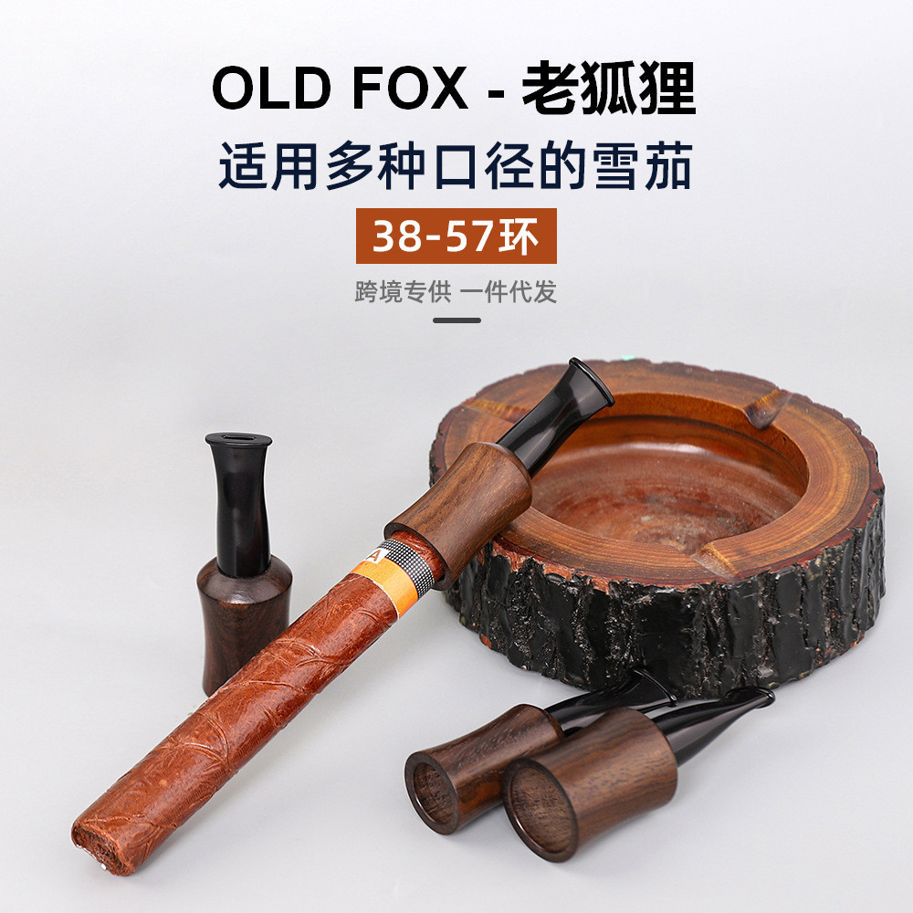 - Old Fox Heather Wood Accessories- Ring Ebony Bite