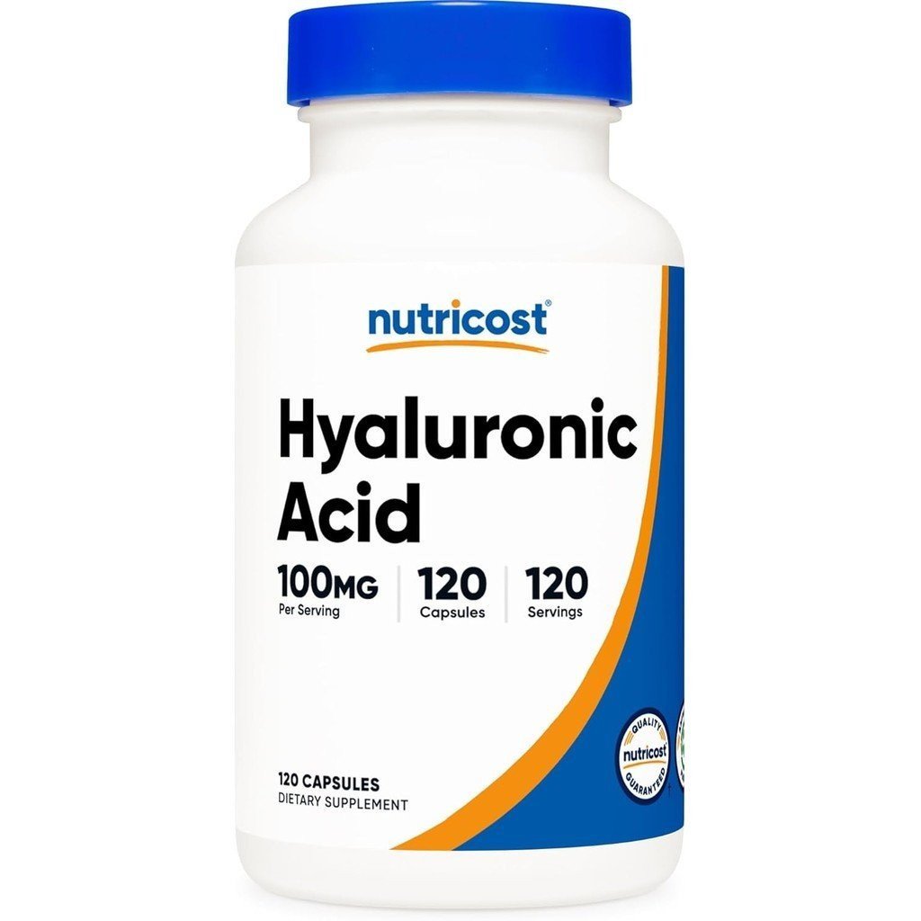 Nutricost Hyaluronic Acid Capsules 100mg,120 แคปซูลมังสวิรัติ - ปราศจากกลูเตน, ไม่ใช่จีเอ็มโอ