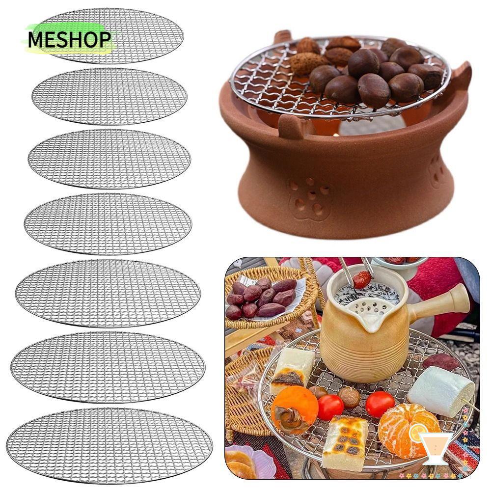 MESHOPTH ตะแกรงย่าง ตะแกรงนอนสติ๊ก ทรงกลม ตะแกรงย่างสแตนเลสนํากลับมาใช้ใหม่ได้
