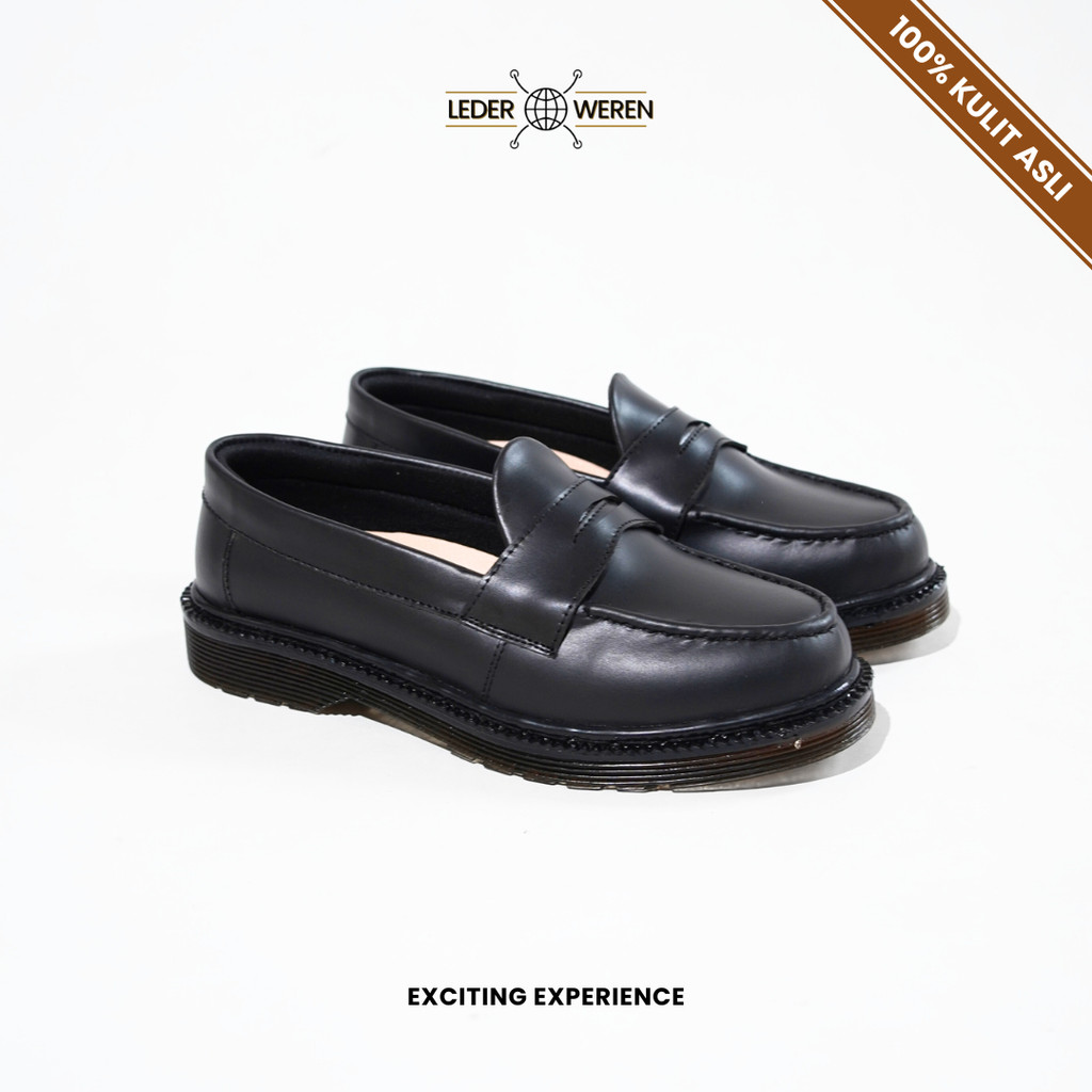 Lederweren Leder Loafer 3 - รองเท้าโลฟเฟอร์สีดําสําหรับผู้ชาย - แบบสวมอย่างเป็นทางการที่สะดวกสบายสําหรับการทํางานและวิทยาลัย
