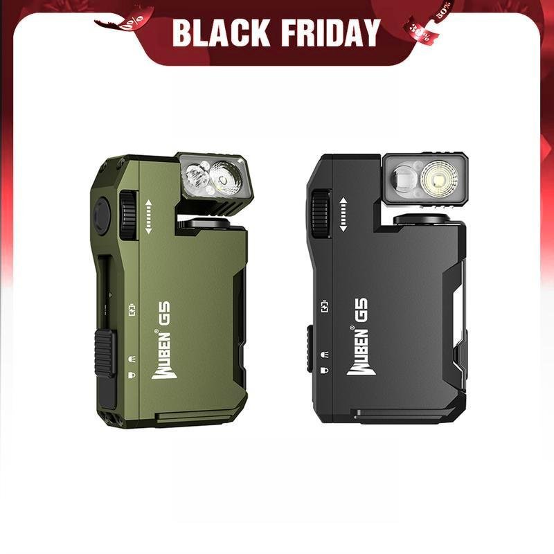 ไฟฉาย WUBEN G5 ความสว่าง 400LM มุมกว้าง 180° ชาร์จ USB-C สำหรับการใช้งานทั่วไป งานกลางคืน และแคมป์ปิ