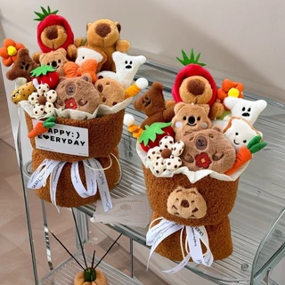 Aoduoyaya capybara ช่อดอกไม้ ช่อคาปิบาร่า ตุ๊กตาช่อดอกไม้ ของขวัญปีใหม่ วาเลนไทน์ รับปริญญา