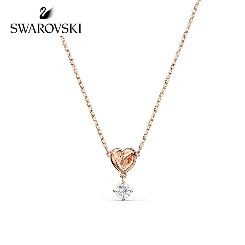 SWAROVSKI สร้อยคอสวารอฟสกี้ LIFELONG HRT สร้อยคอเครื่องประดับทํามือสร้อยคอเงินสร้อยคอน้องสาวครบรอบเค