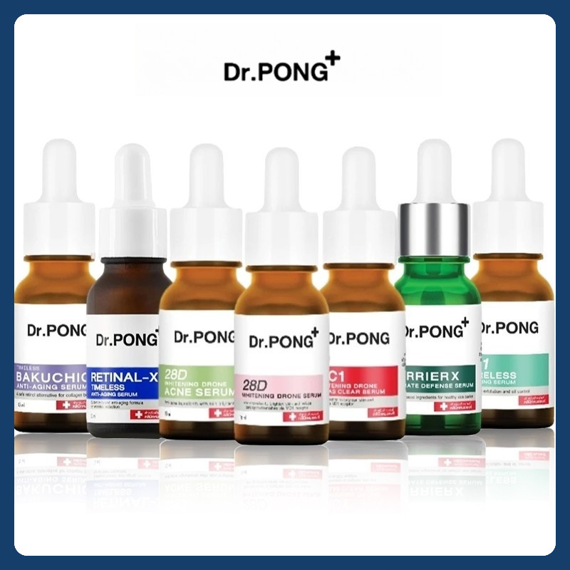 【🔥Hot】Dr.PONG serum รวมเซรั่ม WHITENING DRONE ACNE SERUM เซรั่มดูแลปัญหาสิ.15-20ml。