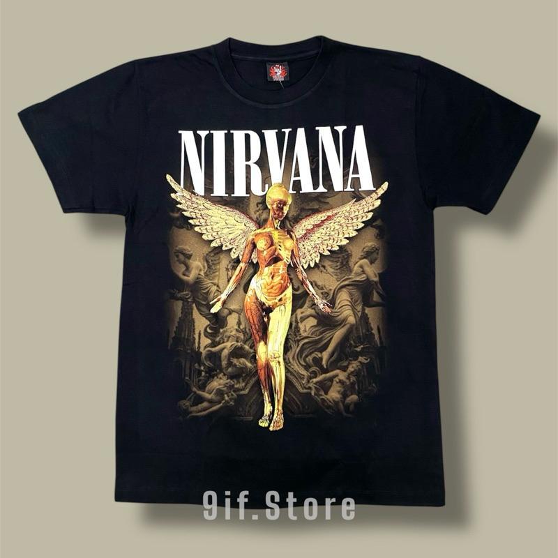 เสื้อยืดNIRVANA นางฟ้า(ป้ายRock Yeah) ผ้านุ่มคอตตอน100