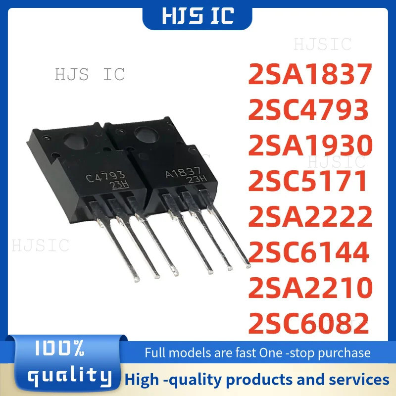 5PCS 2SA1837 2SC4793 2SA1930 2SC5171 2SA22 2SC6144 2SA2210 2SC6082 A1837 C4793 A1930 C5171 A22 C642 