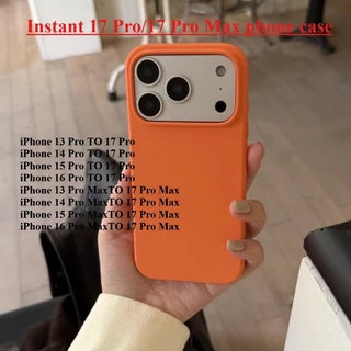 เปลี่ยน 17 Pro Max ในไม่กี่วินาทีสีทึบเคสโทรศัพท์สําหรับ IPhone 16 15 14 13 Pro Max ถึง 17 Pro MAX แปลงทันทีกรณีฝาครอบ