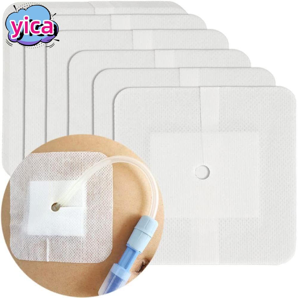 YICA 10pcs Feeding Tube Pad, Gtube Supplies Repellent Diatherin Chest Catheter Cover, Replacement Re