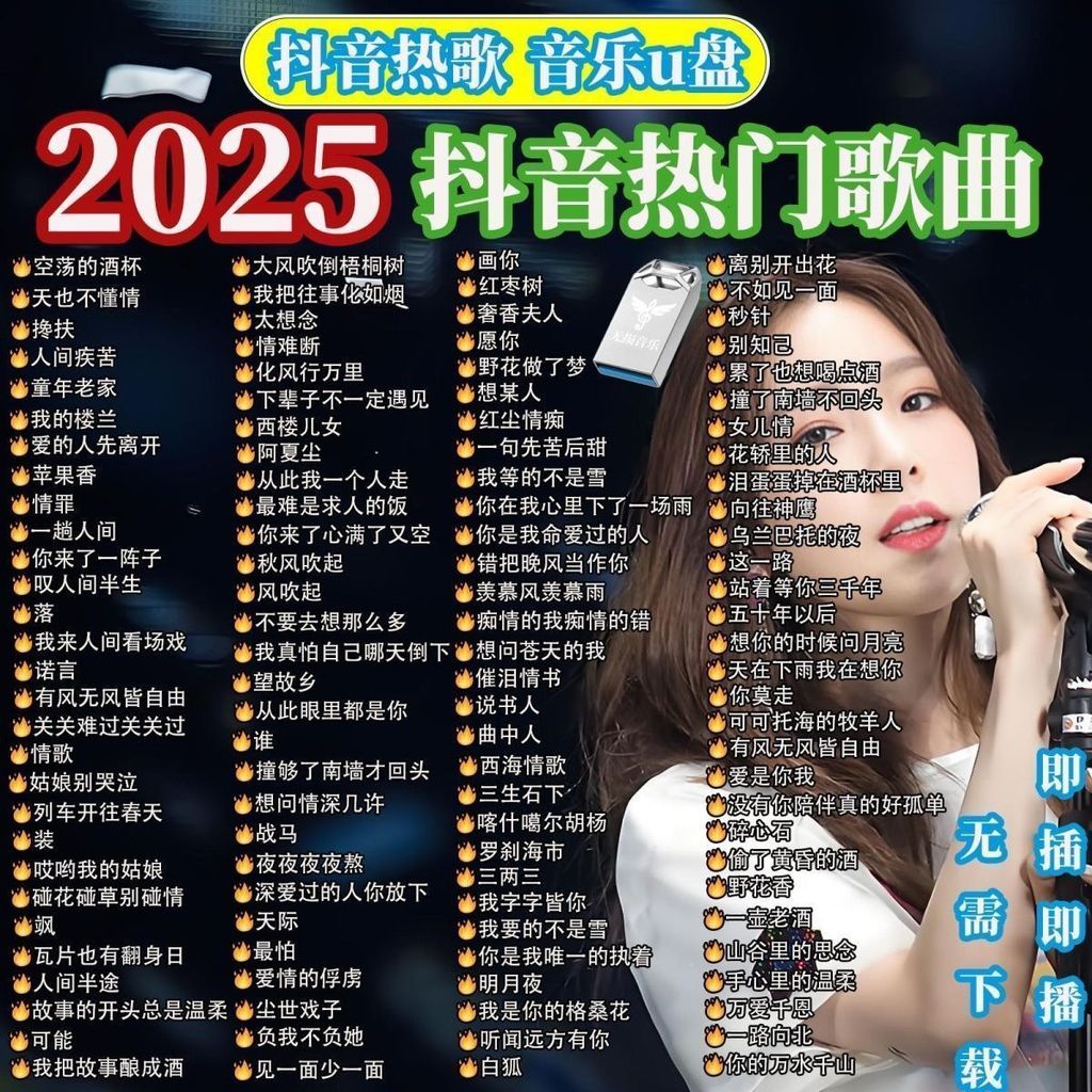 2025 Hot Car U Disk Music เพลงยอดนิยมรถ MP3/mp4 Music U Disk เวอร์ชันเต็มเพลงยอดนิยม20251227