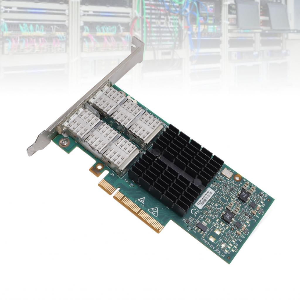 การ์ด PCIe Ethernet 40Gb PCI Express 3.0 X8 อะแดปเตอร์เซิร์ฟเวอร์ Gigabit 40GbE 2 พอร์ตเครือข่าย Lat
