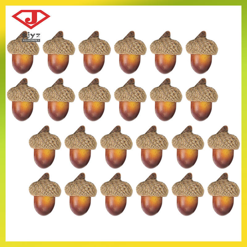 Prop Decor Faux Acorn ตกแต่งประดิษฐ์มินิผลไม้ Acorns สําหรับชามฟิลเลอร์ yuanjingyouzhang