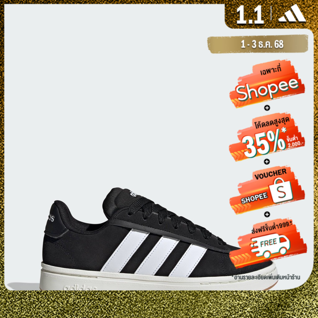 adidas ไลฟ์สไตล์ รองเท้า Grand Court Alpha ผู้หญิง สีดำ JP9771