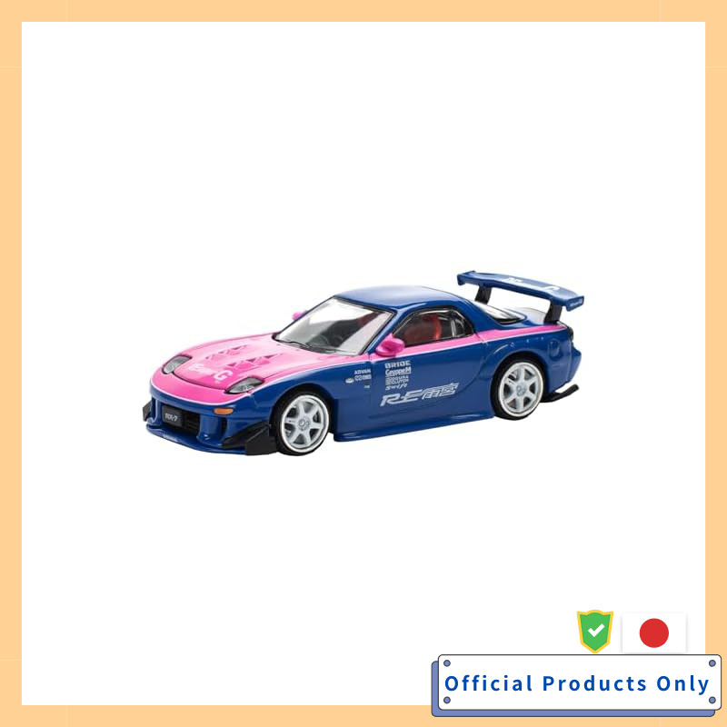 POP RACE 1/64 Mazda RX7 RE:Amemiya Blue Pink Finished Product PR640240