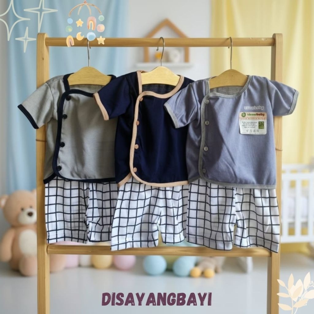 3 SET BABY CLOTHES AND PANTS SET 0-3 MONTHS