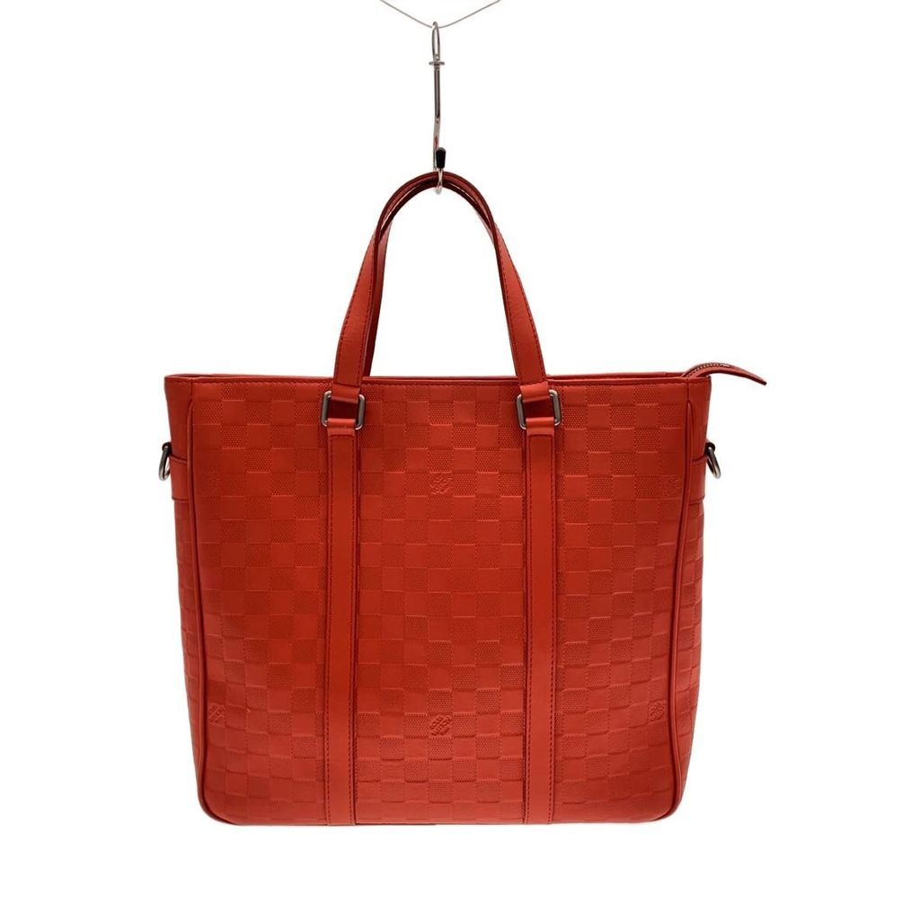 LOUIS Vuitton Tote Bag Purse Tadao PM_Damier Infini leather RED Direct from Japan Secondhand