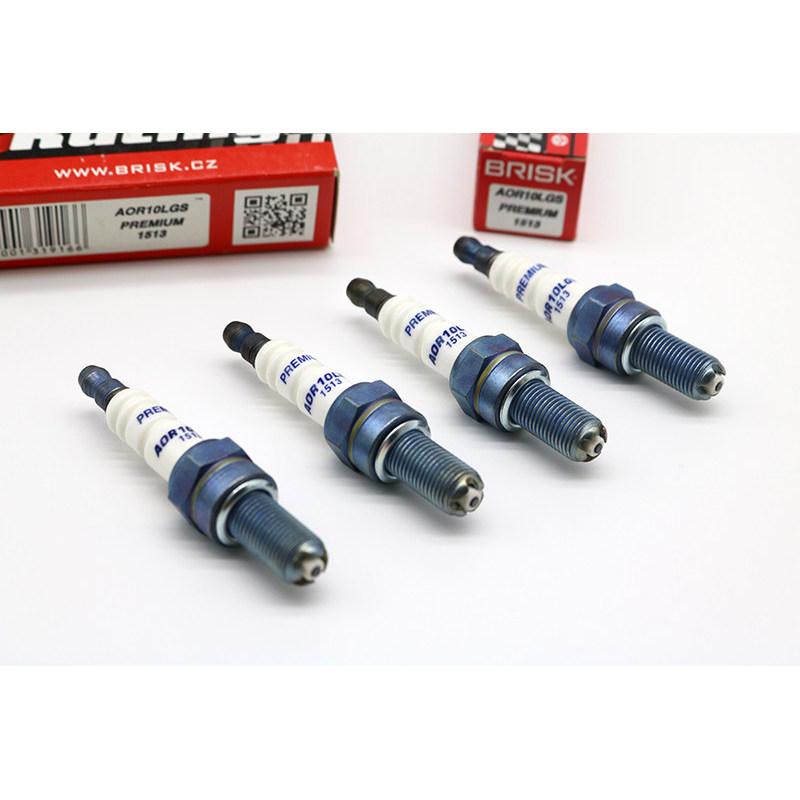 BRISK หัวเทียนแกนเงิน 4 ขั้วเหมาะสําหรับ Kawasaki Z800/Z900 Z1000 ZX10R ZX12R ZX4R