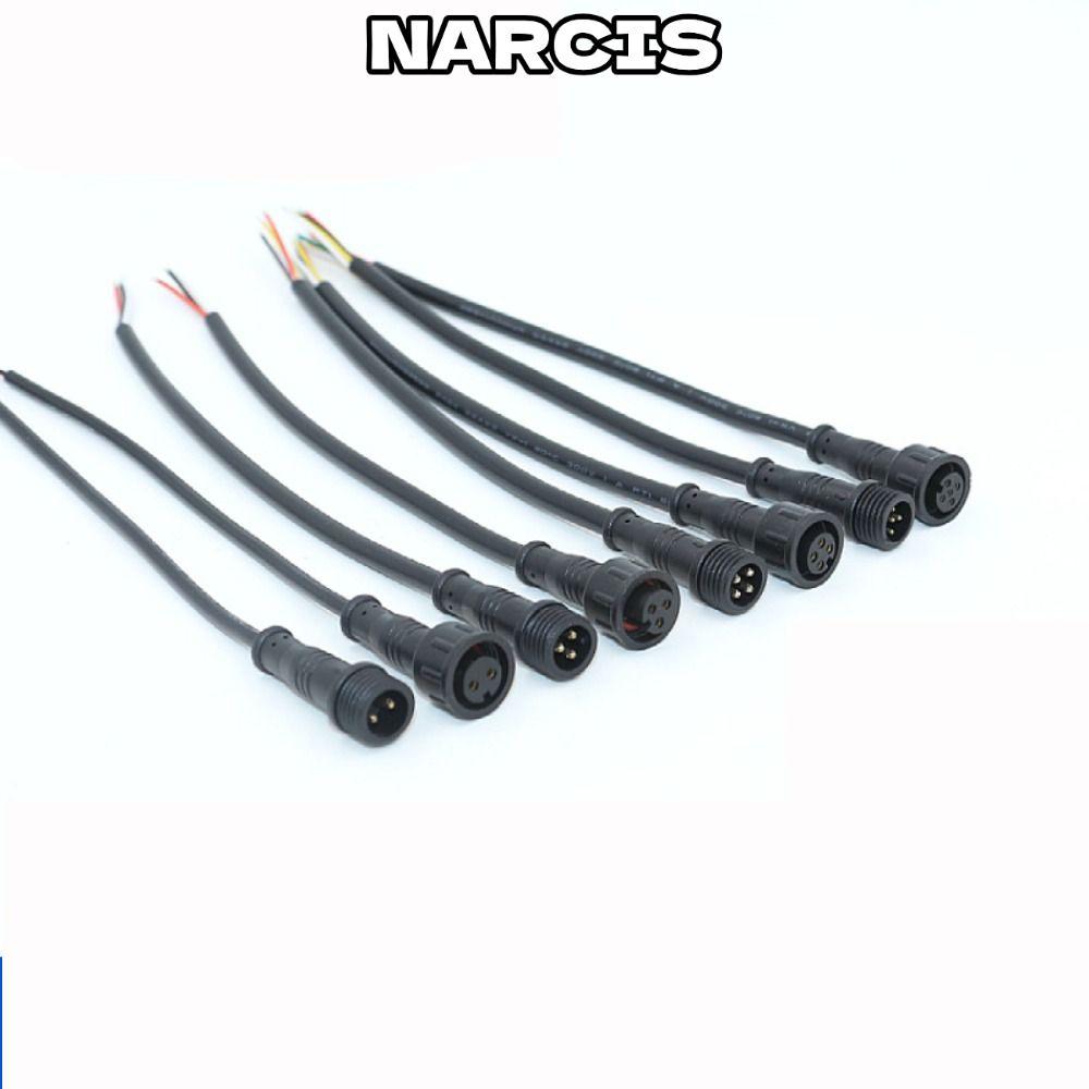 NARCIS 2Pin 3Pin 4Pin แจ็ค, IP67 สายสีดําชายหญิง LED Connector, การสื่อสาร 20 ซม.2Pin 3Pin 4Pin สายไ