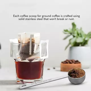 ที่ตักกาแฟสแตนเลส 15/30ml ช้อนผงนม ช้อนตวง ช้อนนม ช้อนกาแฟด้ามยาว เหมาะสำหรับใช้ในครัวและคาเฟ่