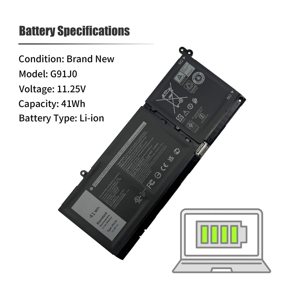 Suitable for Dell Inspiron 16 5620 5625 5630 G91J0 laptop battery