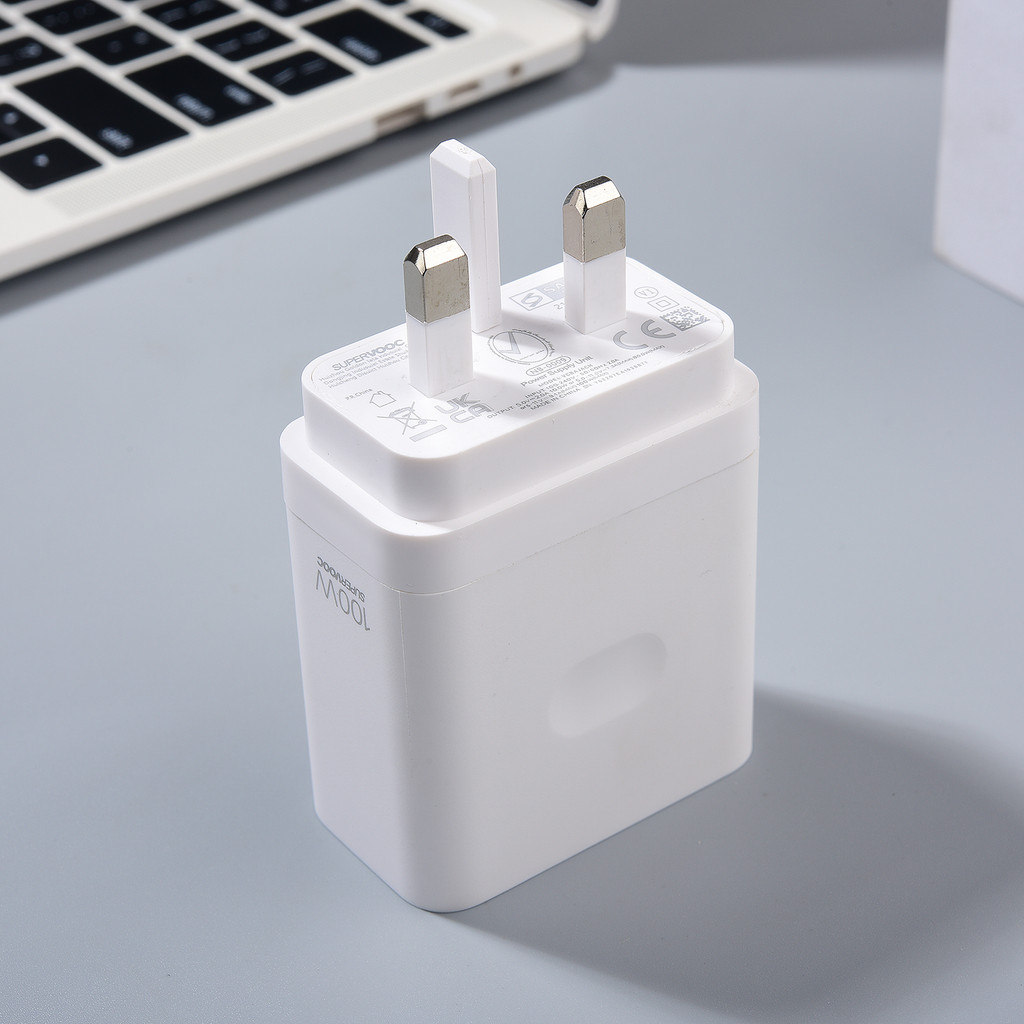OPPO 100W UK Charger SuperVooc Fast Charging ปรับสาย USB C สําหรับ OPPO K15 Pro + K11 K12 ค้นหา N2 N