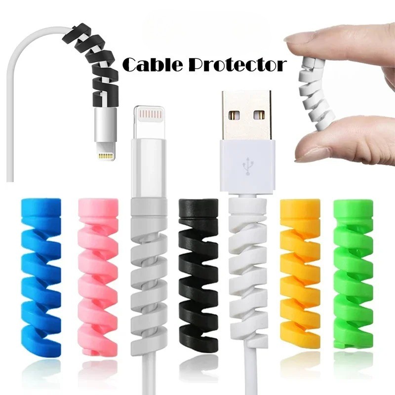 2 ชิ้น USB Protector ซิลิโคน Bobbin Winder สายไฟสําหรับ USB Charger สายไฟ