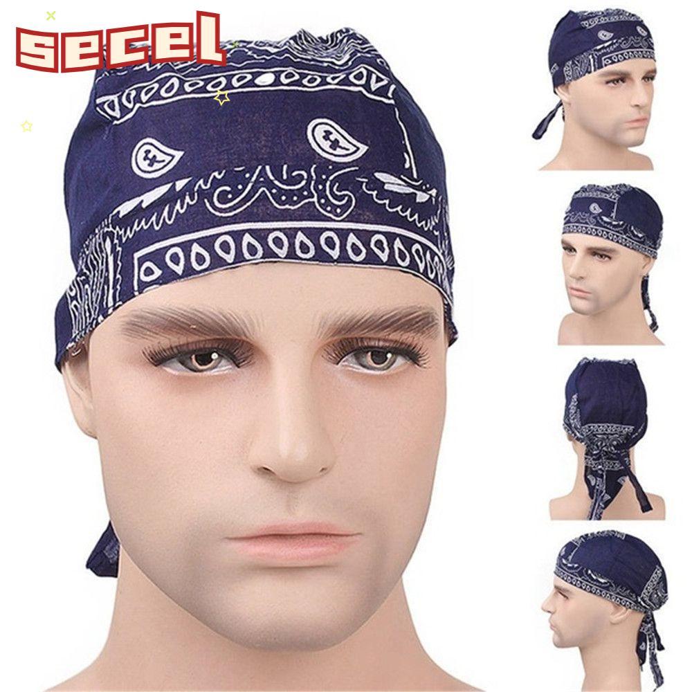 SECEL Pirate Hat Adjustable Cancer Chemo Hat Cotton Elastic Headscarf Bandana
