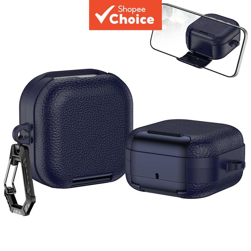 การออกแบบที่ตั้งโทรศัพท์มือถือสําหรับเคสป้องกัน Samsung Galaxy Buds 4 Pro (2026) พร้อมตัวล็อกนิรภัย