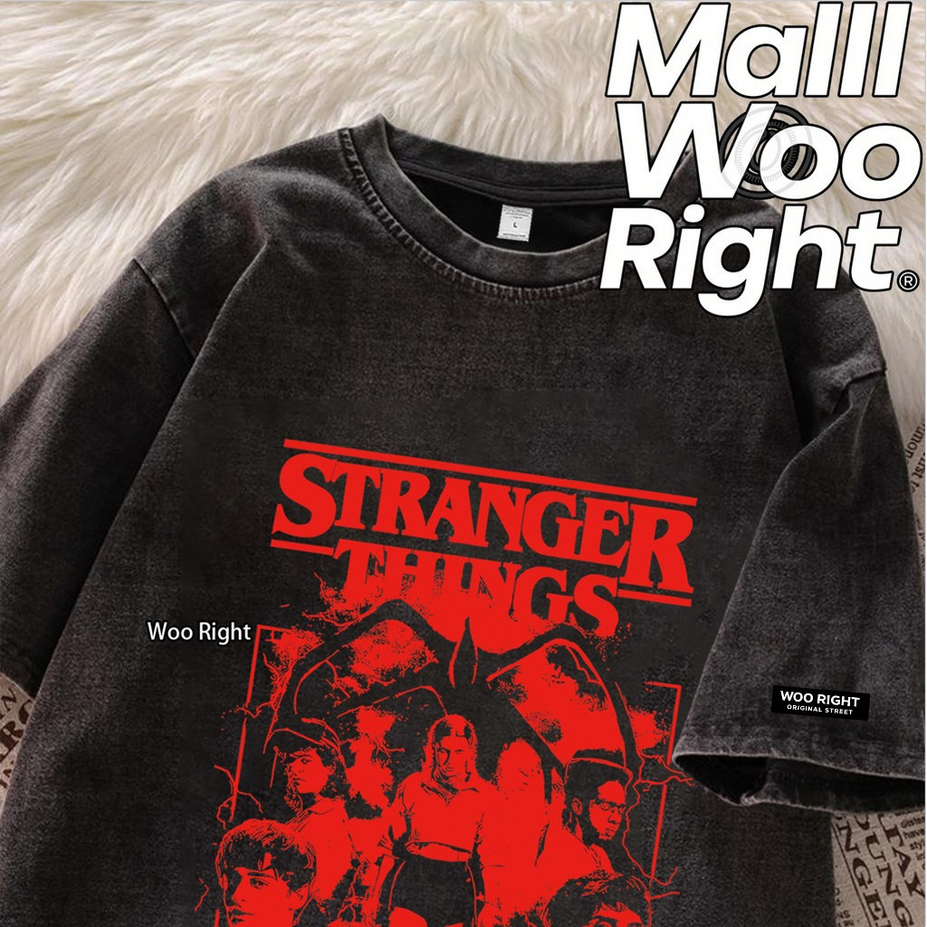 เสื้อดำแฟชั่นฟอกเรียบง่ายแต่ชิค | Woo Right Mall | CODส่งเร็ว24ชั่วโมง