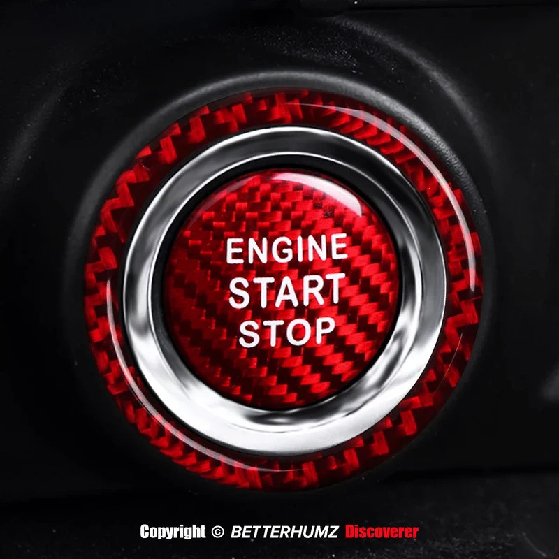 LeFashion สําหรับ Subaru BRZ Toyota GR86 2013-2019 คาร์บอนไฟเบอร์เครื่องยนต์เริ่มปุ่มหยุดสติกเกอร์ T