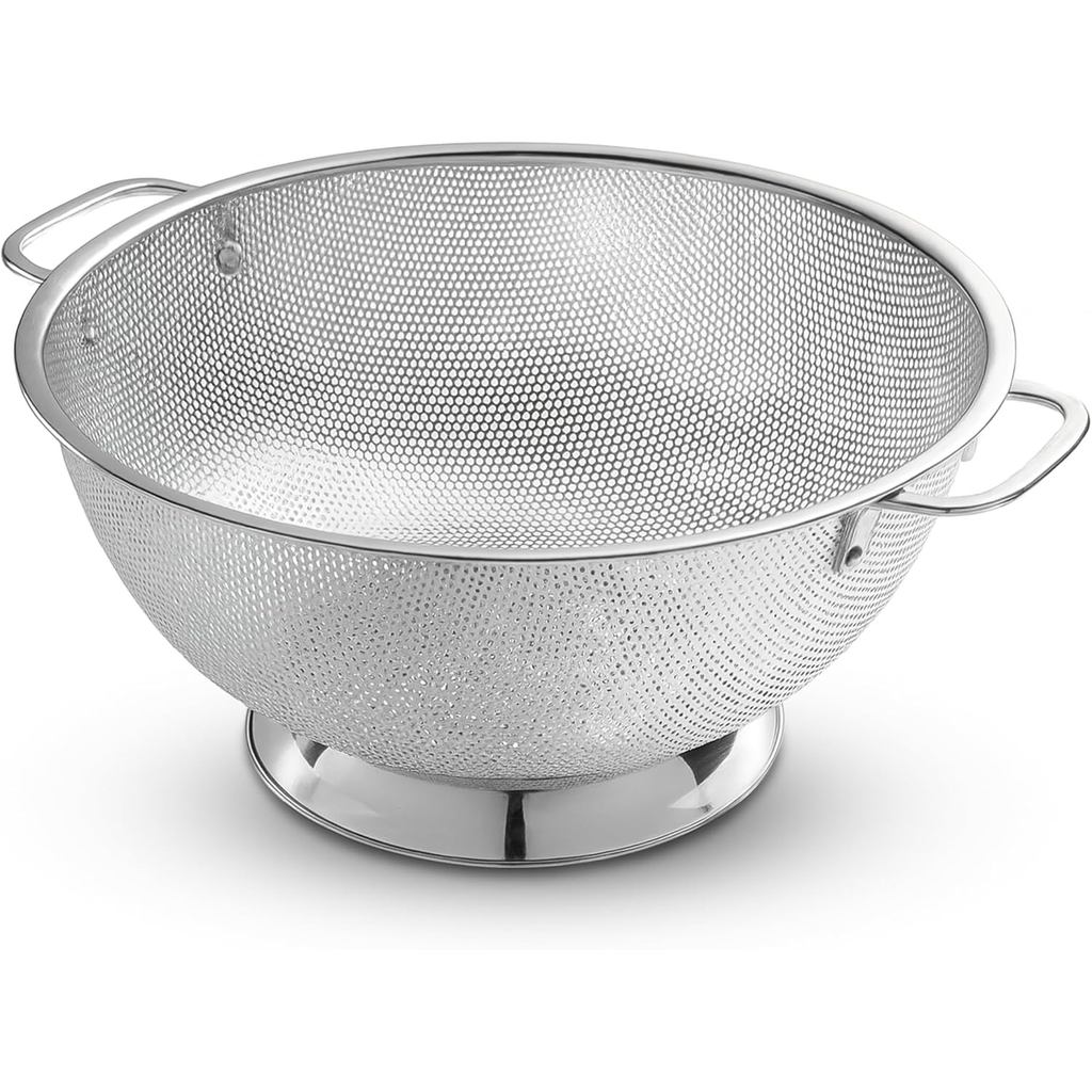 Bellemain Colander for Kitchen – 5 Qt Stainless Steel Strainer with Handle - 18/8 Pasta Strainer Bow