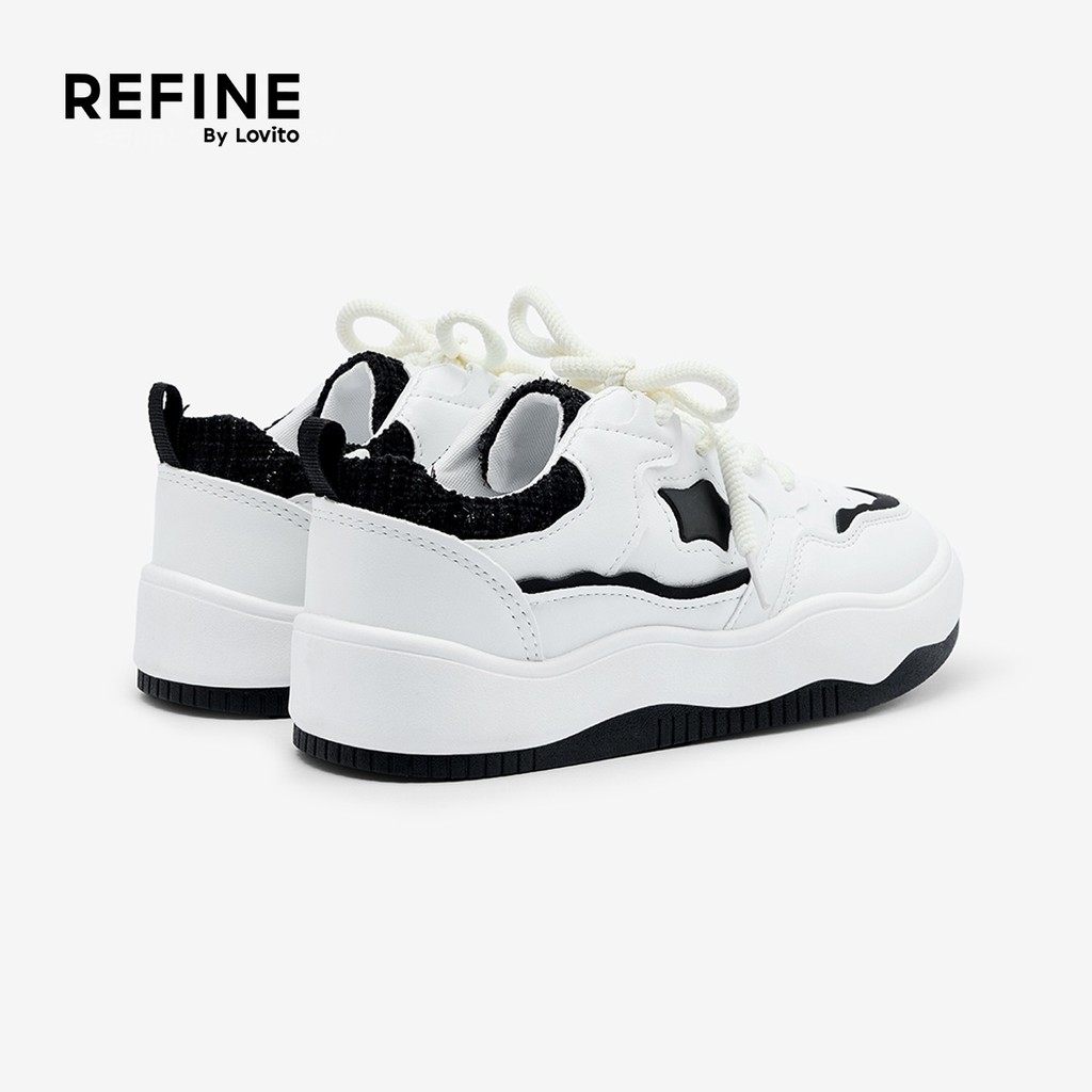 (Lovito Refine) รองเท้าผ้าใบผู้หญิงแบบสีบล็อกสไตล์ลําลอง LR24EX029 ราคา ถูกที่สุด ดีลบีเคเค แกลเลอรีภาพที่ 4