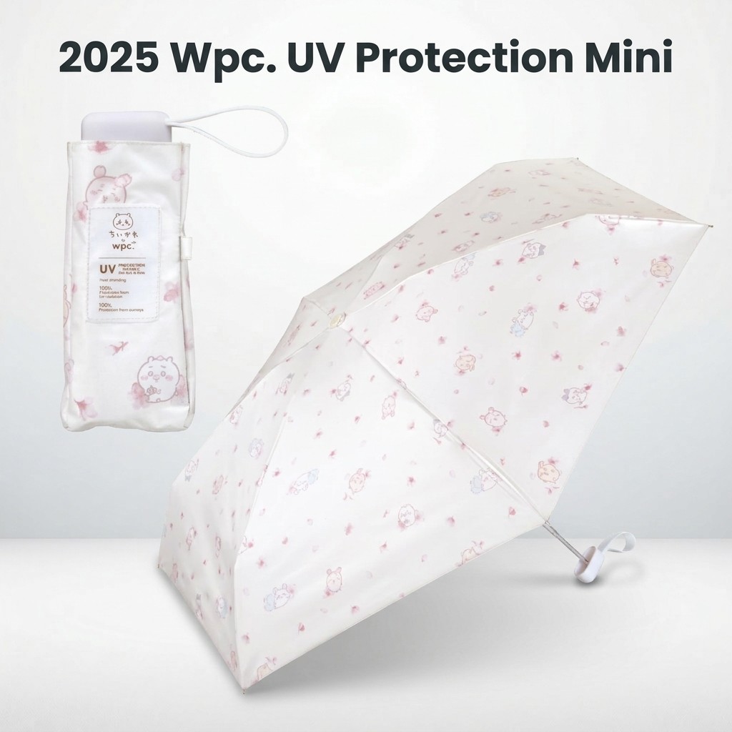 ร่มพับ Wpc. Mini 2025 กันยูวี ลาย Chiikawa น่ารัก | 2025 Wpc. Mini UV Folding Umbrella, Cute Chiikaw
