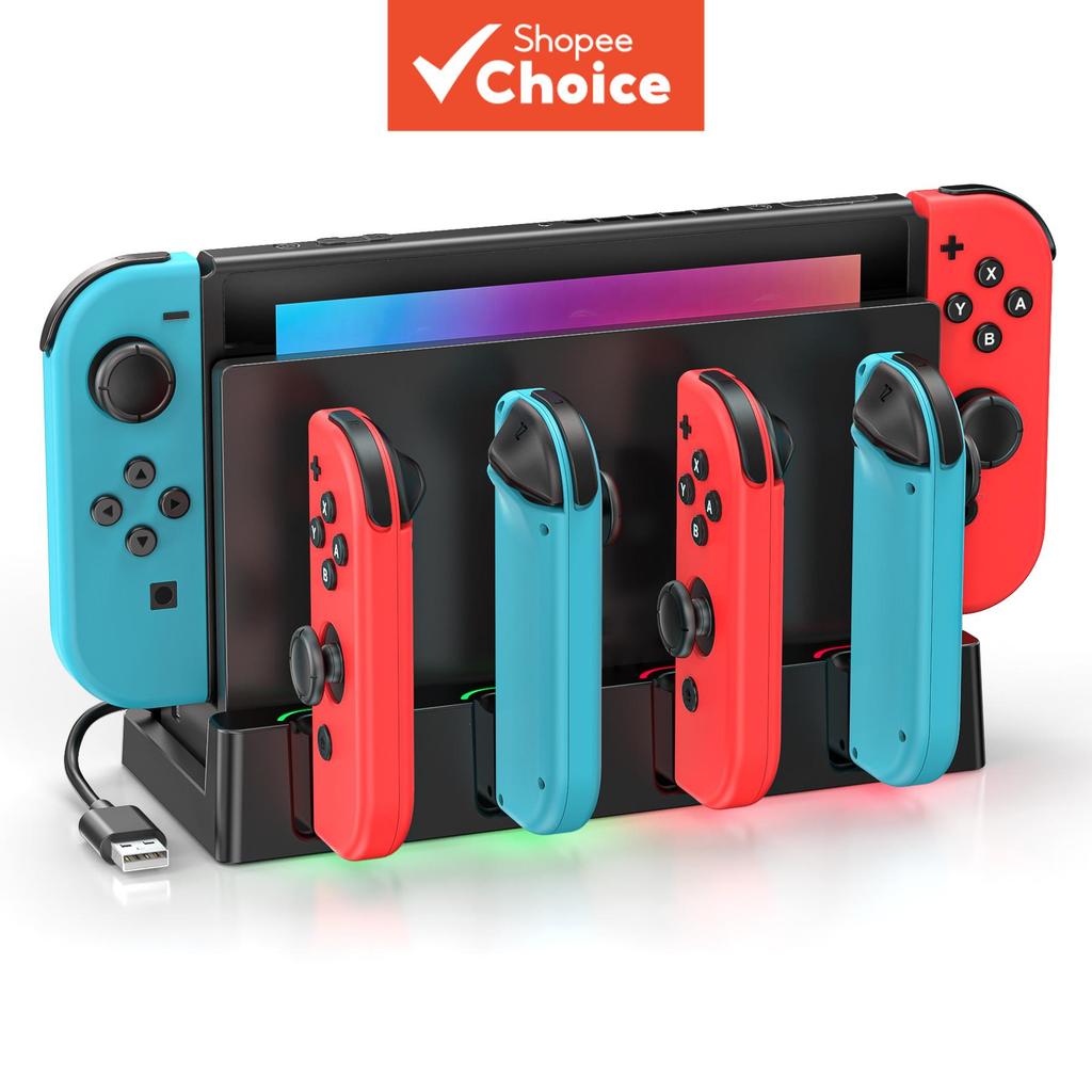 แท่นชาร์จสําหรับ Nintendo Switch/OLED และ Joycon พร้อมสายชาร์จ