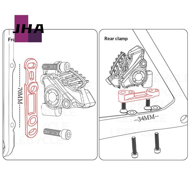 [JHA] ขายึดดิสก์เบรกจักรยานเบามาก 160 มม. เข้ากันได้กับ R8170 105 DA SRAM สีแดง