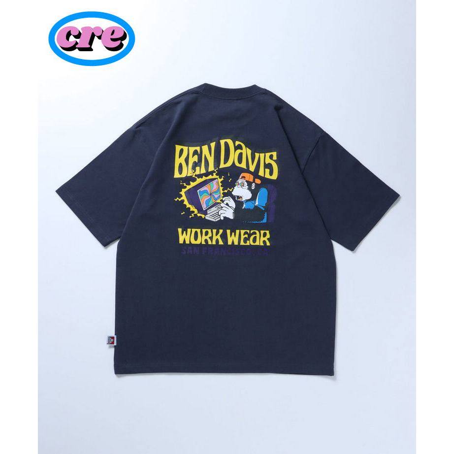 เสื้อยืดแขนสั้นคอกลมพิมพ์ลาย Ben Davis