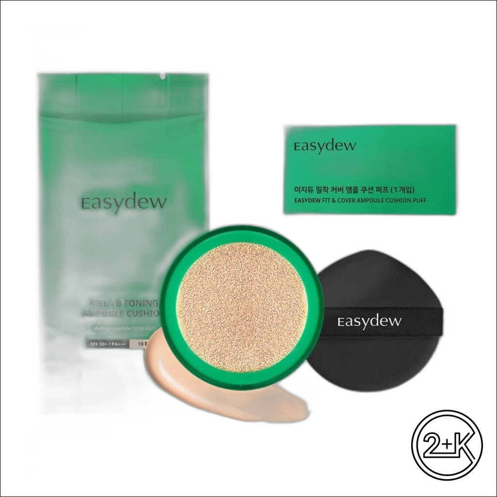 [easydew] Mela B Toning Ampoule Cushion Refill, 13g, 1pc / Korean Cushion Refill / Lightweight Cover