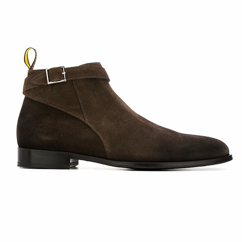 CHELSEA Boots รองเท้าบูทสั้นหนังแท้สําหรับผู้ชาย CHELSEA BOOT สไตล์ใหม่สไตล์อังกฤษชี้หัวเข็มขัดซิปรอ